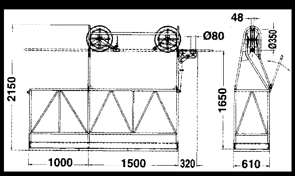 Leitungswagen für 1 Leiterseil – C155.11 Aluminium Ausrüstung kompresory, spalinowe, śrubowe, sprężarki, powietrza, generatory prądu, dezynfekcja ozonem
