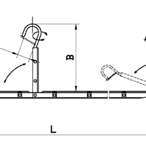 Suspension ladder – C167.G.401 – 4 m Light alloy equipment kompresory, spalinowe, śrubowe, sprężarki, powietrza, generatory prądu, dezynfekcja ozonem
