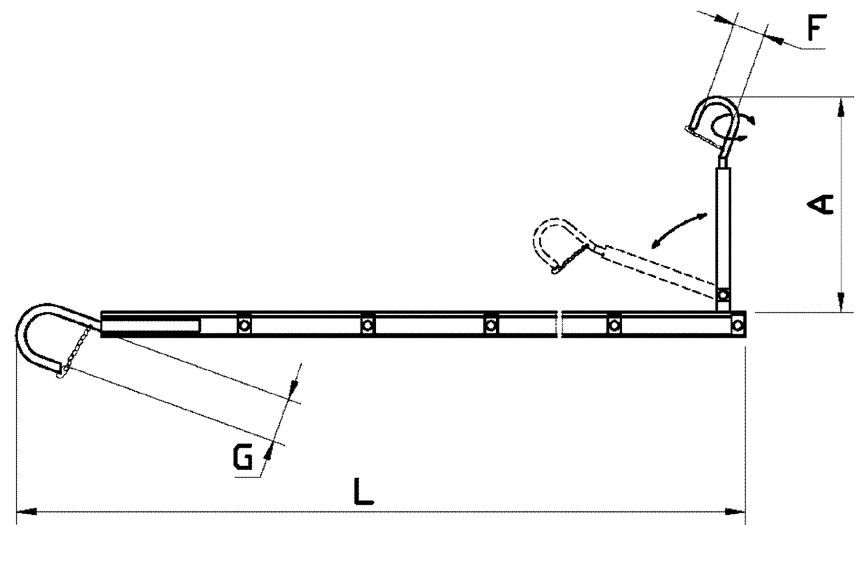 Suspended ladder – C167.F.601 – 6 m Light alloy equipment kompresory, spalinowe, śrubowe, sprężarki, powietrza, generatory prądu, dezynfekcja ozonem