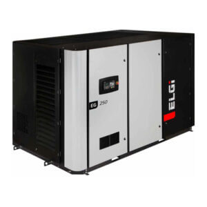 Großer und ökologischer Kompressor – ELGi- EG250 – 7 bar Baumaschinen kompresory, spalinowe, śrubowe, sprężarki, powietrza, generatory prądu, dezynfekcja ozonem