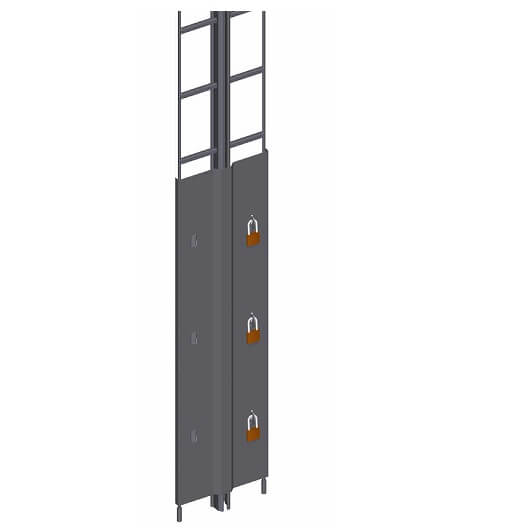 Anti-climbing cover – Turvatikas Safety ladder systems kompresory, spalinowe, śrubowe, sprężarki, powietrza, generatory prądu, dezynfekcja ozonem
