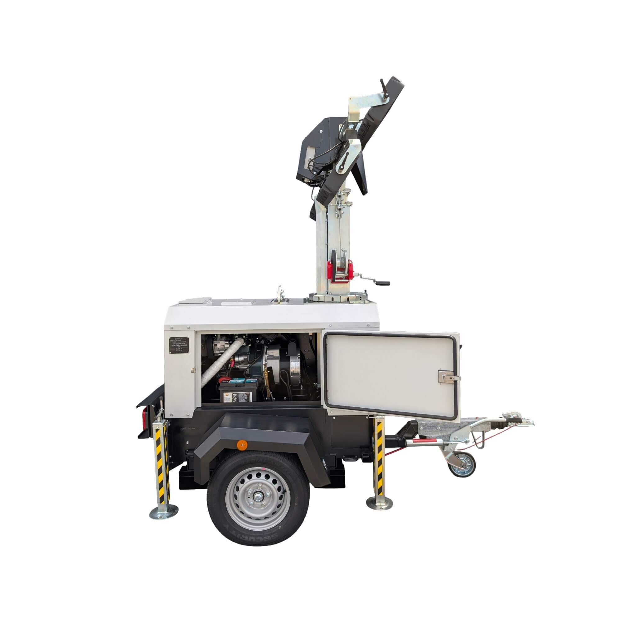 Mobile lighting tower 8 m 6x160W LED with generator TRIME X-START Lighting tower with generator kompresory, spalinowe, śrubowe, sprężarki, powietrza, generatory prądu, dezynfekcja ozonem maszt oświetleniowy mobilny LED 8.5 m agregat trime lighting tower mast lichtmast metalohalogenkowy