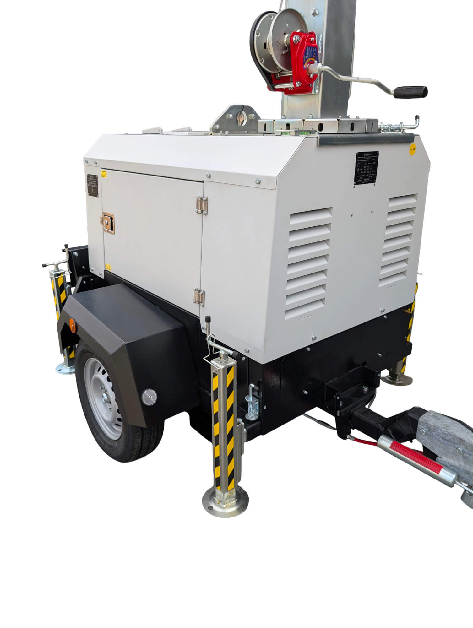 Mobile lighting tower 8 m 6x160W LED with generator TRIME X-START Lighting tower with generator kompresory, spalinowe, śrubowe, sprężarki, powietrza, generatory prądu, dezynfekcja ozonem maszt oświetleniowy mobilny LED 8.5 m agregat trime lighting tower mast lichtmast metalohalogenkowy