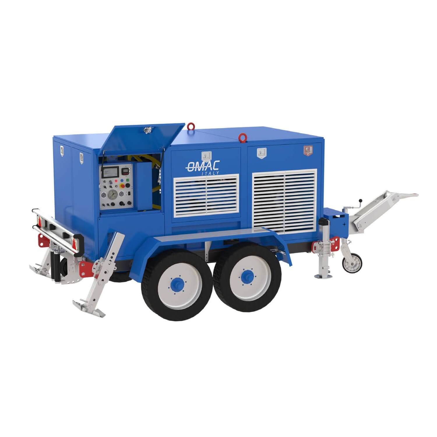 Wciągarka kablowa spalinowa 20 ton (200 kN) OMAC Italy UP200 Wciągarka do kabli Maszyny do linii kablowych i technologia bezwykopowa Wciągarka kablowa spalinowa 20 ton (200 kN) OMAC Italy UP200