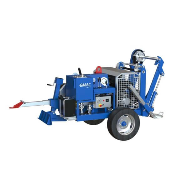 wciągarka kablowa, wciąganie kabli, prowadzenie kabli, maszyna do wciągania kabli, linie kablowe, infrastruktura elektroenergetyczna, instalacja kabli, Freileitungswinde hydraulic puller winde-bremse, Hydraulische kabelziehwinde